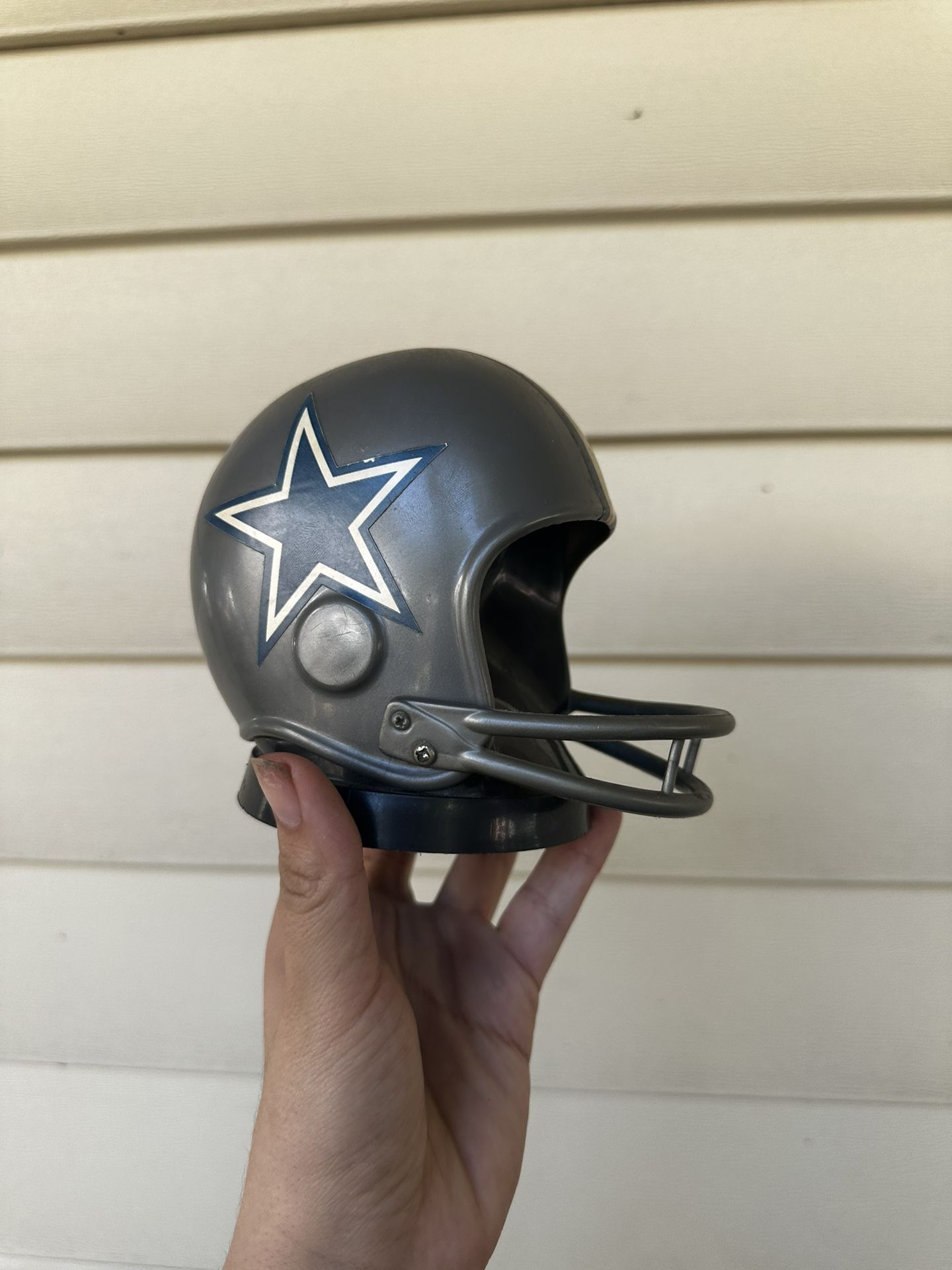 Vintage Cowboys Football Helmet Piggy Bank Decor Collectibles
