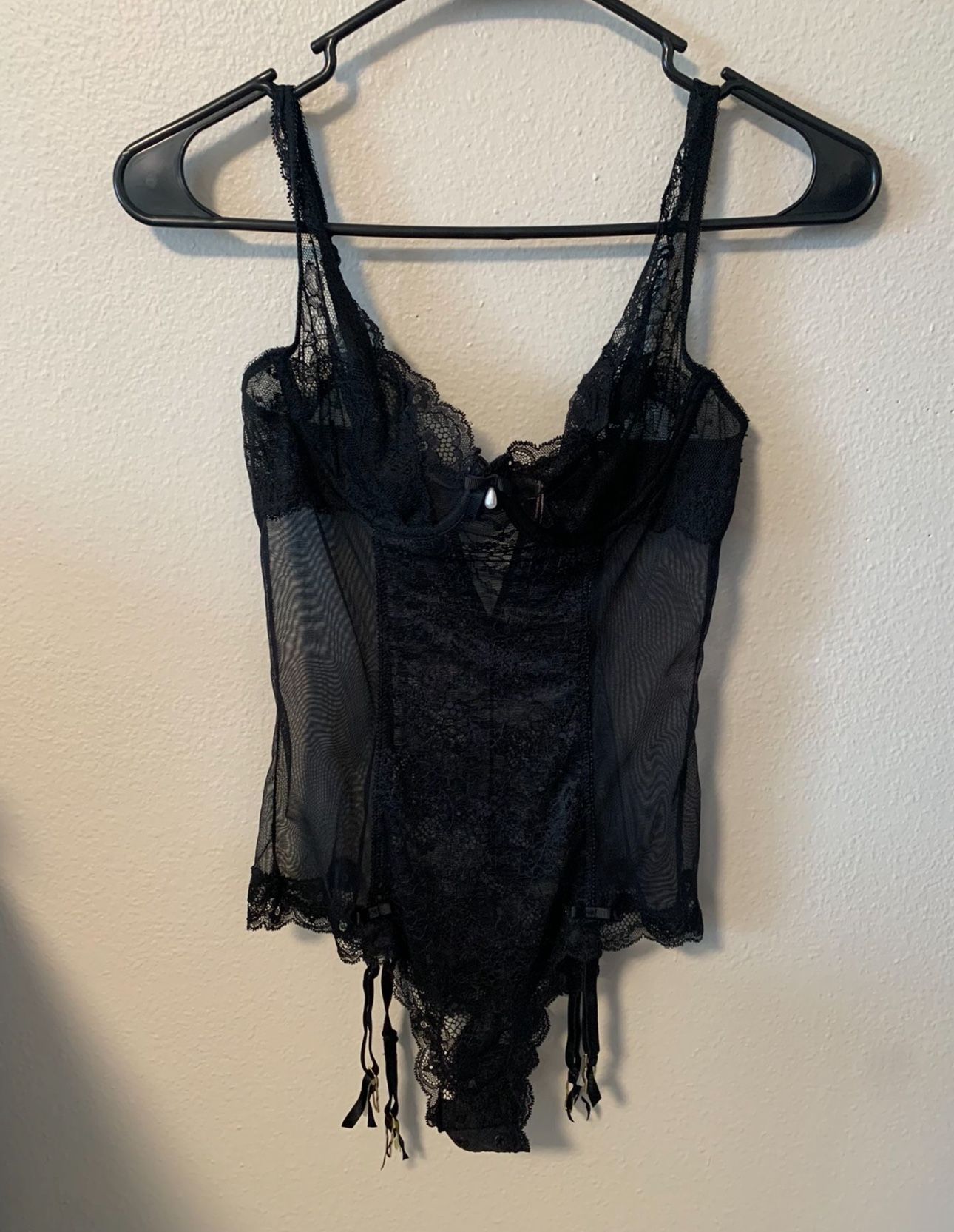 Womens Victoria Secret Lace Bodysuit Lingerie