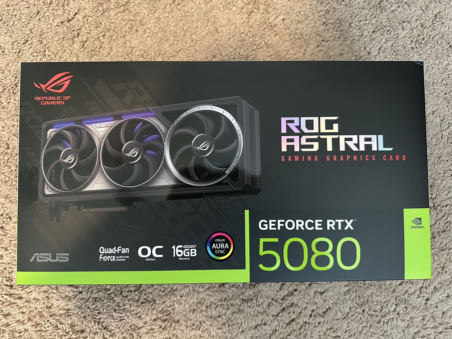 Nvidia RTX 5080 Asus Astral GPU