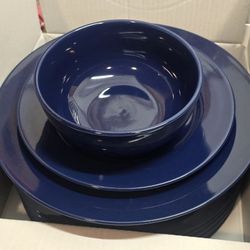 Lot Of Blue Ceramic Dishes