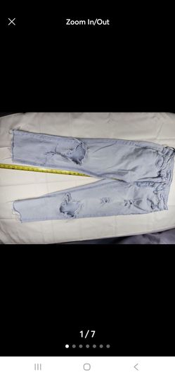 Seven 7 Women's Super High Rise Distressed Mom Jeans Light Wash Size 6