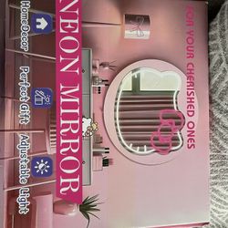 Neon Hello Kitty Mirror