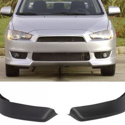 Fits 08-15 Mitsubishi Lancer OE Style Front Bumper Lip Splitter Apron PP 2PC