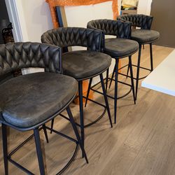 bar stools 4 dark gray