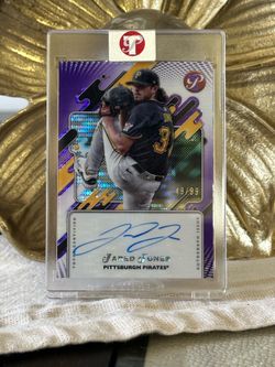 2025 Topps Pristine - Jared Jones -On Card Purple Pristine Short Print Auto  /99