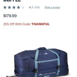 High Sierra Wheeled Duffel 
