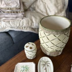 Palm Tree Tahiti Bathroom, Towels & Comforter Set