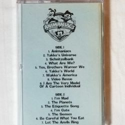 Animaniacs 1993 Rhino Advance Promo Cassette Tape Soundtrack TV NOT CD 12" Vinyl