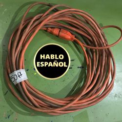 50 ft Heavy Duty Extension Cord — Tested & Working — Bright Orange