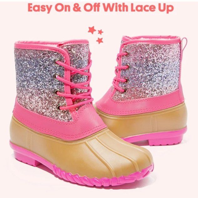 Ombre Lace Up Duck Boot

