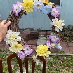 Flower Butterfly Wreath