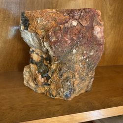 “Redwood Rock”….“Red Pillar Fragment” – Sculptural Earthstone with Natural Veins