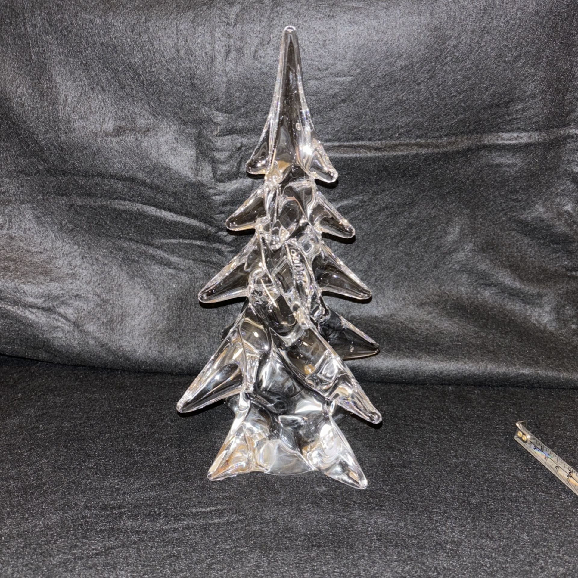 Vintage 10” Clear Glass Christmas Tree