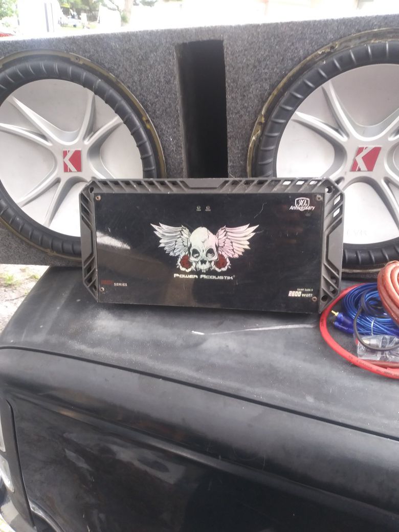 Kicker cvr 15s amp and kit ported box