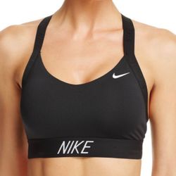 NIKE PRO INDY LOGO CROSS BACK SPORTS BRA SIZE LARGE