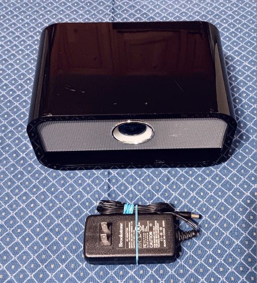 Brookstone Big Blue Bluetooth Speaker System Black - Tested -