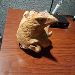 Eagle carving in wood