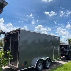 2022 7x16 Enclosed Cargo Trailer Darkhorse 7000 lb