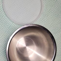 St Steel Bowl With Plastic Lids (Set of 4)