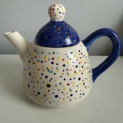 Handmade Polka Dot Tea Pot