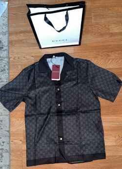 Gg Gray Monogram Shirt (ON SALE)