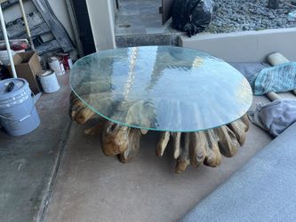 Natural wood coffee table