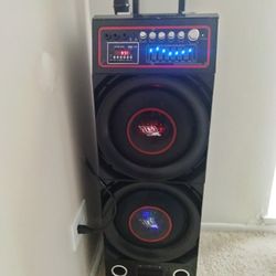Karaoke Machine Radio Fm Am Usb Sd Card Bluetooth 