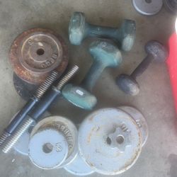 Adjustable Barbell With Rings 