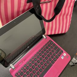 HP LAPTOP WITH VICTORIA SECRET COVER BAG