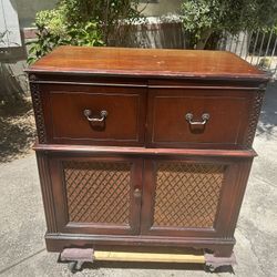 Antique Stromberg Carlson Radio Phonograph Chest Cabinet