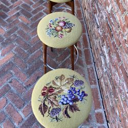 3 Vintage Mid Century Stools 