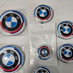 Bmw Hood Trunk 82mm Wheel 68mm Center Caps 5x120 Red Blue White 