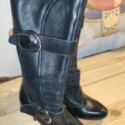 Black  Leather Boots