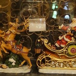 Santa & Reindeer Porcelain Set
