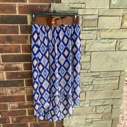 No Boundaries Geometric Short Long Skirt Jrs L 11/13