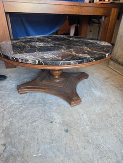 Marble top coffee table