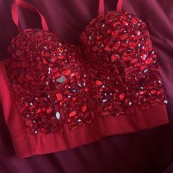 Red Rhinestone Top 