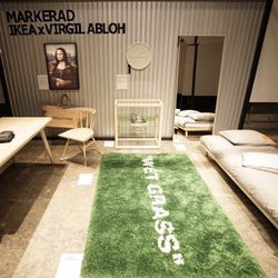 Virgil Abloh x IKEA MARKERAD WET GRASS Rug 195x132 CM Green