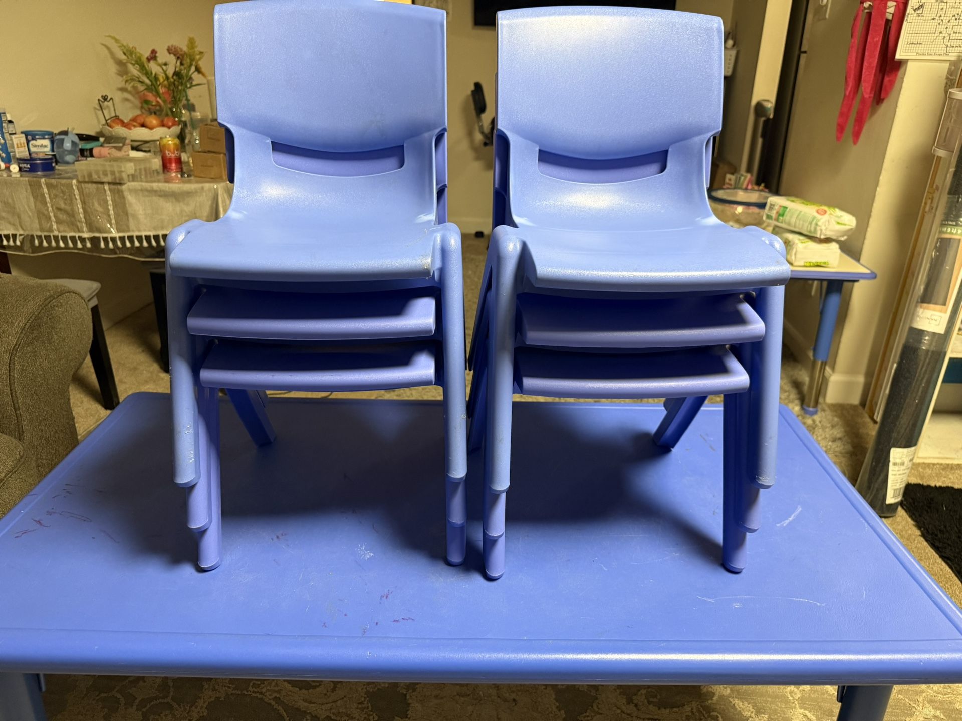 Mesa Y 6 Sillas Para Niños