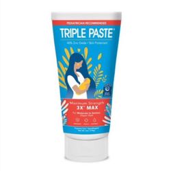 Triple Paste 3X Max Diaper Rash Cream, Maximum Strength Zinc Oxide Ointment For Severe Rash 6oz