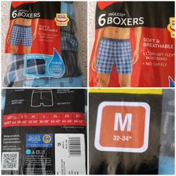 Hanes Boxers 6 New