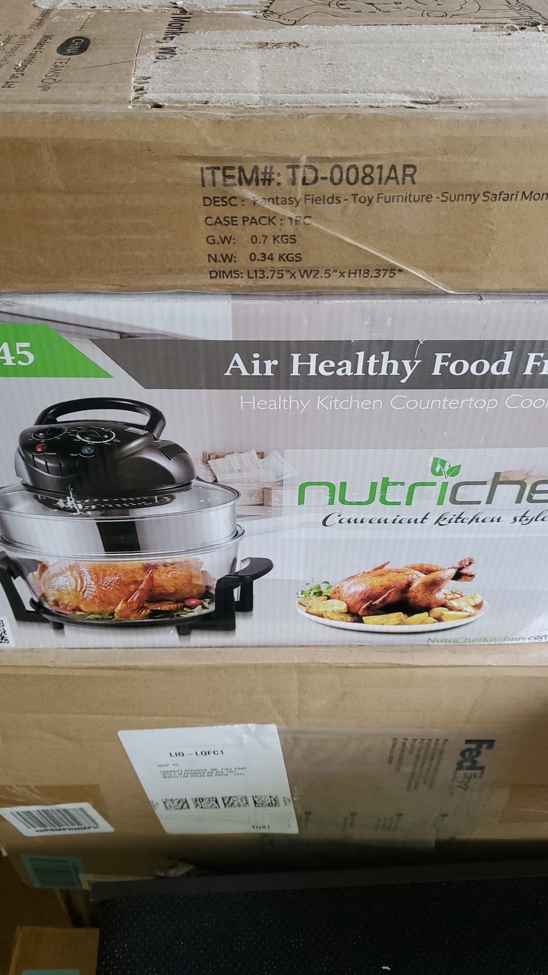 NutriChef Convection Countertop Toaster Oven Air Fryer Roaster Oven