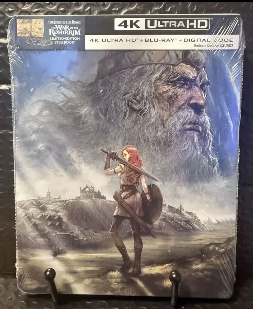 brand new sealed 4k blu ray steelbook lord of the rings war of the rohirrim bluray