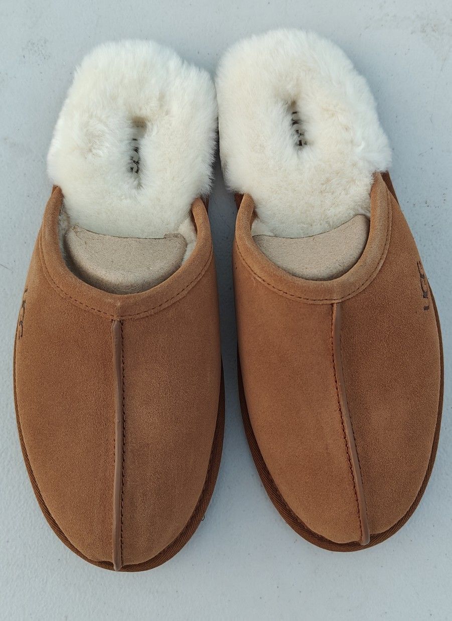 Men´s Scuff Leather Tan Slippers Ugg´s Brand Size...