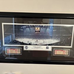 Framed Photo With Tickets Of Inaugural Florida Panther Game