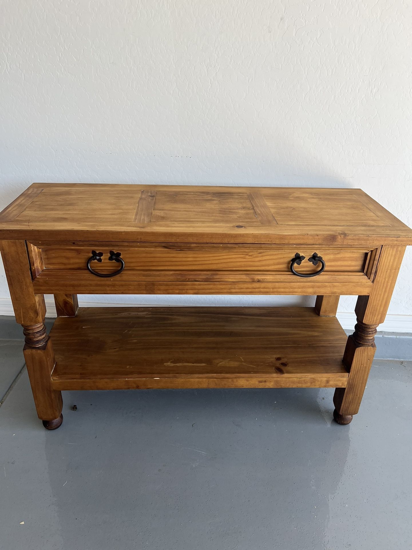RUSTIC WOOD SOFA TABLE😱