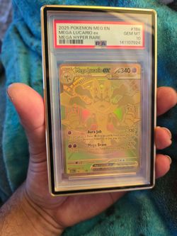 2025 POKEMON MEG EN-MEGA EVOLUTION #188 MEGA LUCARIO ex MEGA HYPER RARE PSA 10