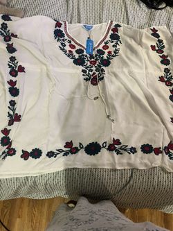Embroidered Mexican Style Blouse