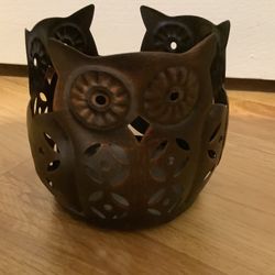 New Metal Owl Candle Holder 