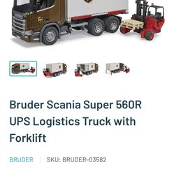 Bruder Kids Scania Super Logistics Truck UPS